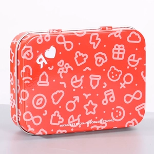 Custom printed rectangular tin packaging box