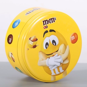 Custom round chocolate candy tin box