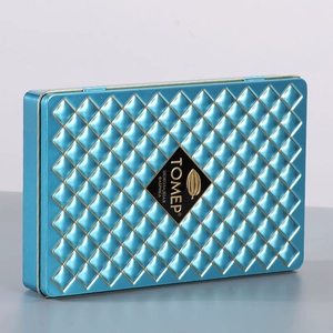 Custom Embossed Rectangular Tin Packaging
