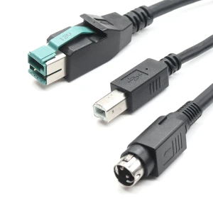 Custom 12V PoweredUSB Cable for POS Systems and Medical Devices | Power and Data Cable Manufacturer