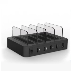 4 USB A Ports 5V 2.4A Charging Station - Efficient Multi-Port Charger for Electronics and Devices