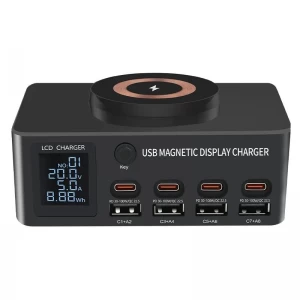 140W Magnetic Wireless Laptop Charging Station with PD100W & QC3.0 Multi-Port USB Fast Charger – Professional Charging Hub Manufacturer