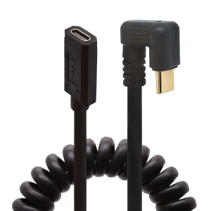 コイルドUSB C拡張ケーブル180度U字型USB 3.1 Gen 2 MALE TOMEMEL 3A高速充電＆4Kビデオラップトップ、ドック、モニターに互換性