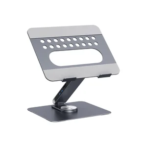 360° Rotating Aluminum Laptop Stand Docking Station with Adjustable Height | 7-in-1 USB-C Hub for MacBook | Manufacturer OEM/ODM
