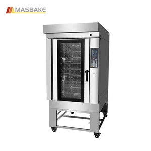 Forno de convecção a gás de padaria com 10 bandejas, forno de rack giratório