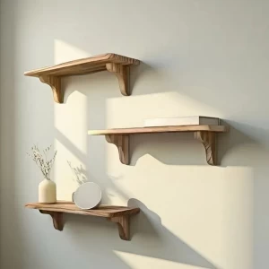 China Wholesale Solid Wood Long Shelf for Wall, Wooden Wall Storage Shelf manufacturer