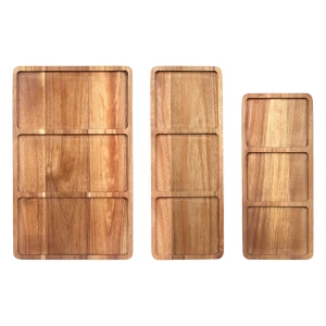 ประเทศจีน Custom Acacia Wood Tray Christmas Cookies Platters เสิร์ฟถาดสำหรับปาร์ตี้ ผู้ผลิต