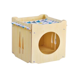Cina Casa di gatti in legno di lusso all'ingrosso, nido di gatto modulare impilabile per case multi-gatto produttore