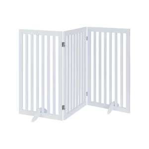 China Gerbang Pet Gate Borong Dilipat Dalaman 3 Panel Freestanding Pagar Pet pengilang