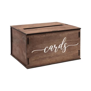 China Custom Wooden Wedding Card Box with Slot, for Wedding Gifts & Money manufacturer