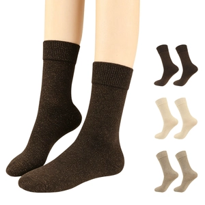 Casual gebreide dameskousen, milieuvriendelijke verdikte effen kleur, warme herfst- en winterkleine en middelgrote wollen sokken