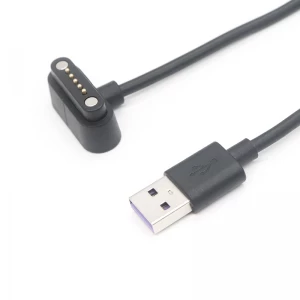 5A 고속 충전 USB A 5 핀 마그네틱 포고 핀 케이블