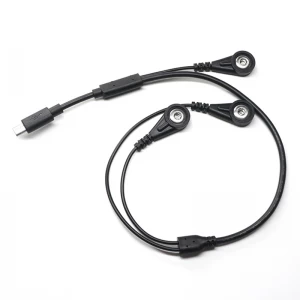 Micro USB EKG-Kabel auf 4,0 mm weiblicher EKG-Snap-Knopf-Bleidraht