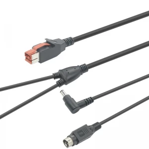 24V PowerEdusb-männliches Kabel mit 3pin Power DIN  DC 5521 männlich