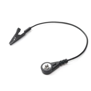 Custom 4.0mm Mascule Médico ECG botón a presión a pequeño cable de clip de cocodrilo