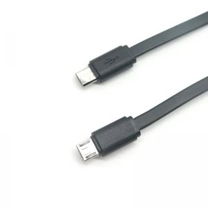 Cable adaptador otg macho a macho micro USB de fideos planos