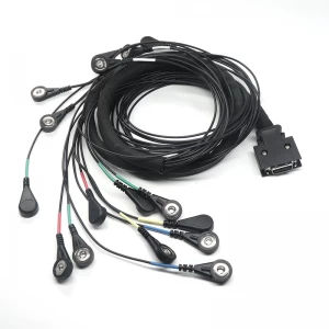 SCSI personnalisé 20 broches aux fils de connexion du bouton-pression ecg pour l'usine de porcelaine de câble de costume de formation EMS