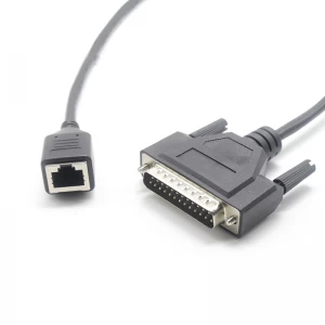 DB25 Male to RJ45 8P8C Female Network extension adapter cable