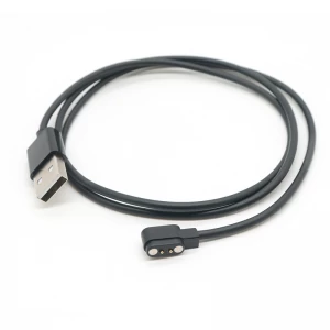 USB a 2 pines 2,84 mm Cable de carga magnético con resorte pogo pin
