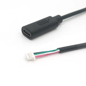 USB 2.0 Tip C Dişi - SH1.0 Aralığı -4Y Beyaz Muhafaza Terminal Kablosu