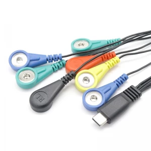 Patientenmonitor 7-adriges USB-Typ-C-EKG/EKG/EMG-Holter-Kabel Ableitungskabel