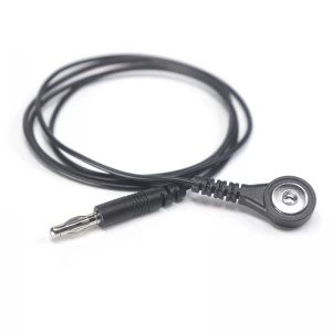 Cable adaptador ECG EKG 3,5 mm 4,0 mm Electrodos ECG Botón a presión a 4,0 mm Cable de conexión tipo banana macho