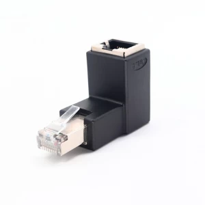 Up angle RJ45 8P8C Male to RJ45 Female extender adapter