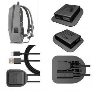 防盗背包外接 USB 外壳数据线 2 合 1 USB C 型快速充电延长线适用于单肩包和手提箱配件