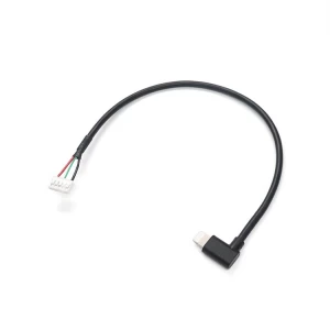 Custom 90 Elbow Lightning Male Plug naar 5 Pin Terminal Connector Female Wire Molex Kabel met rubberen behuizing