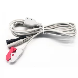 Waterdichte M5-5P naar ECG EKG-elektrodeklem naar 2,0 mm elektrode-aansluiting mannelijke kabel voor EMG-machine