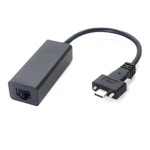 USB tipo C con tornillos a tarjeta de red RJ45 Adaptador convertidor Ethernet de 1000 Mbps