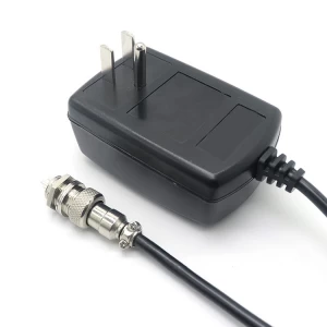 Universal American Plug US Socket 3 Way Power Charging Adapter with M12 3P 3pin Aviation Lemo Connector