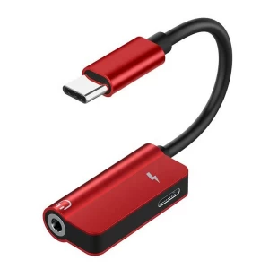 2 en 1 USB 3.1 Tipo C Tipo-C USB C a 3,5 mm Aux Audio Auriculares Jack PD Cable adaptador de corriente de carga