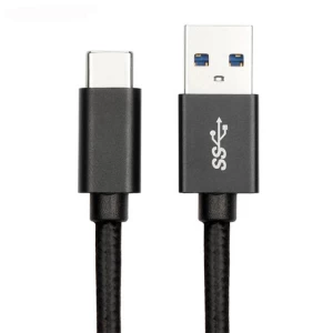 Cabo de carregador rápido USB-C para USB-A 2.0, velocidade de 480 Mbps, cabo de carregamento de celular certificado USB-IF