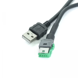 USB modificado para requisitos particulares un varón al cable de datos masculino del conector de PH XH GN Hirose de 4 pernos para la computadora para la cámara