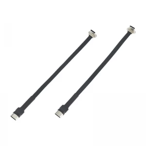 Düz FPV Ultra İnce Süper Yumuşak Düşük Profil Sağ Açı Tip C USB 90 Derece USB A Erkek Şerit FPC Veri Şarj Kablosu