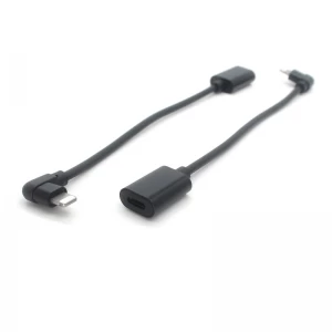 Rallonge de cordon de chargement mâle à femelle à angle droit, câble d'extension à 8 broches pour iPhone iPad