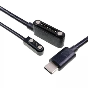 USB Type-C to 1P/2P/4P Magnetic Pogo Pin Charger Cable – Spring Loaded Magnetic Connector | OEM Manufacturer | ISO 13485 & ISO 9001 Certified