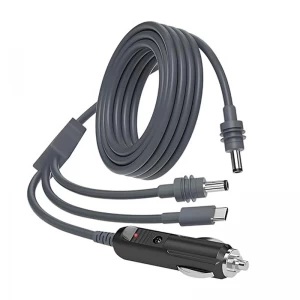 سيجارة السيارات ولاعة وكابل الطاقة USB-C و DC | 3 في 1 كابل الإخراج | قابل للتخصيص | ISO 13485/9001 الشركة المصنعة المعتمدة