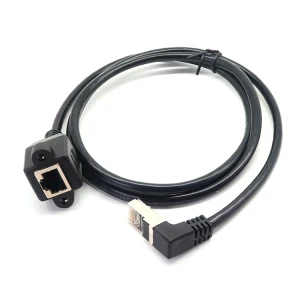 RJ45 hembra con tornillo a 90 ° RJ45 Cable de extensión masculina - China Factory Fabricante OEM Proveedor