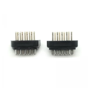 DB9 Inserir conector masculino com pinos banhados a ouro, isolador preto-ISO 9001 e ISO 13485 Fabricante certificado