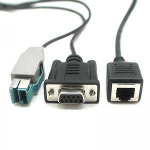 RJ12 personnalisé Femelle à DB9 Femelle et PowerUSB Câble 12V - POS PERIPHERAL Cable Factory