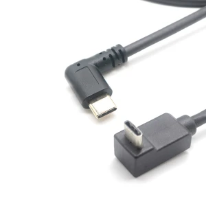 USB Tip-C Erkek Yan Bükme - Tip-C Erkek Yukarı Açılı Kablo | Özel Açılı USB-C Kablo Üreticisi