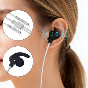 Cavo per elettrodi a clip auricolare tVNS | Connettore SR a conduttori doppi a pin rotondi da 2,0 mm | Cavo per la stimolazione del nervo vago transcutaneo di grado medico