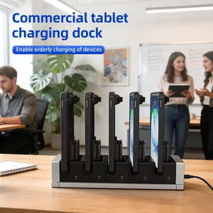 Multi-Tablet-Ladestation mit 5 Ladeplätzen für das Laden im Einzelhandel, am POS und zum Laden gemeinsam genutzter Geräte