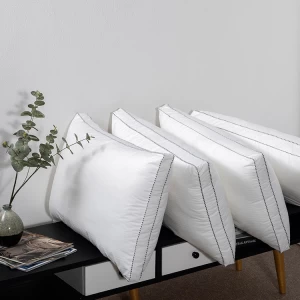 更柔軟的豪華低過敏可水洗中型滌綸方形枕頭工廠
