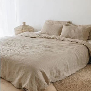 Antibacterial Hypoallergenic Cooling Stone Washed Linen Bed Sheet Set Manufacturer