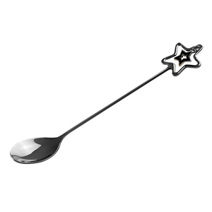 Cuchara de té de cocina personalizada Cuchara de plata con forma de estrellas de acero inoxidable de grado alimenticio