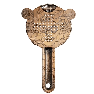 New Design Vintage Style Etching Copper Plating Bartender Kit Stainless Steel Bar Cocktail Strainer