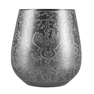 Fabricante de vasos de vino con diseño de cabezas de ciervo grabadas al agua fuerte de acero inoxidable de China